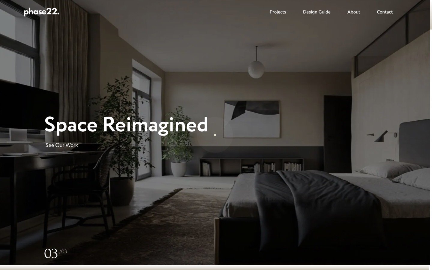 Phase 22 Design homepage — Space Reimagined